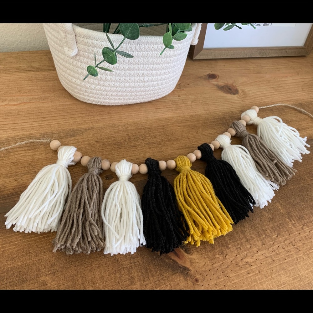 Tassel garland boho decor